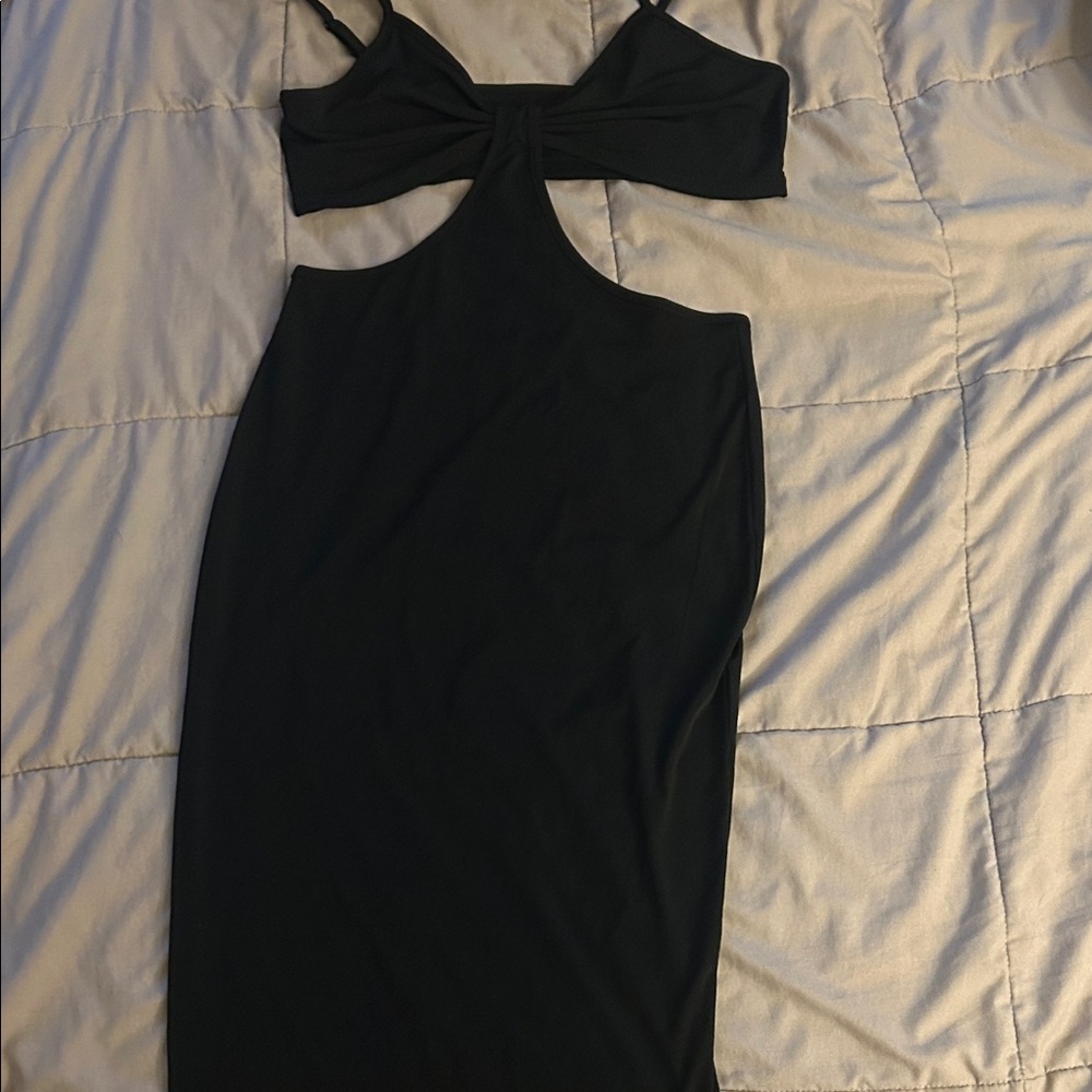 Black Cutout Bodycon Dress - Women